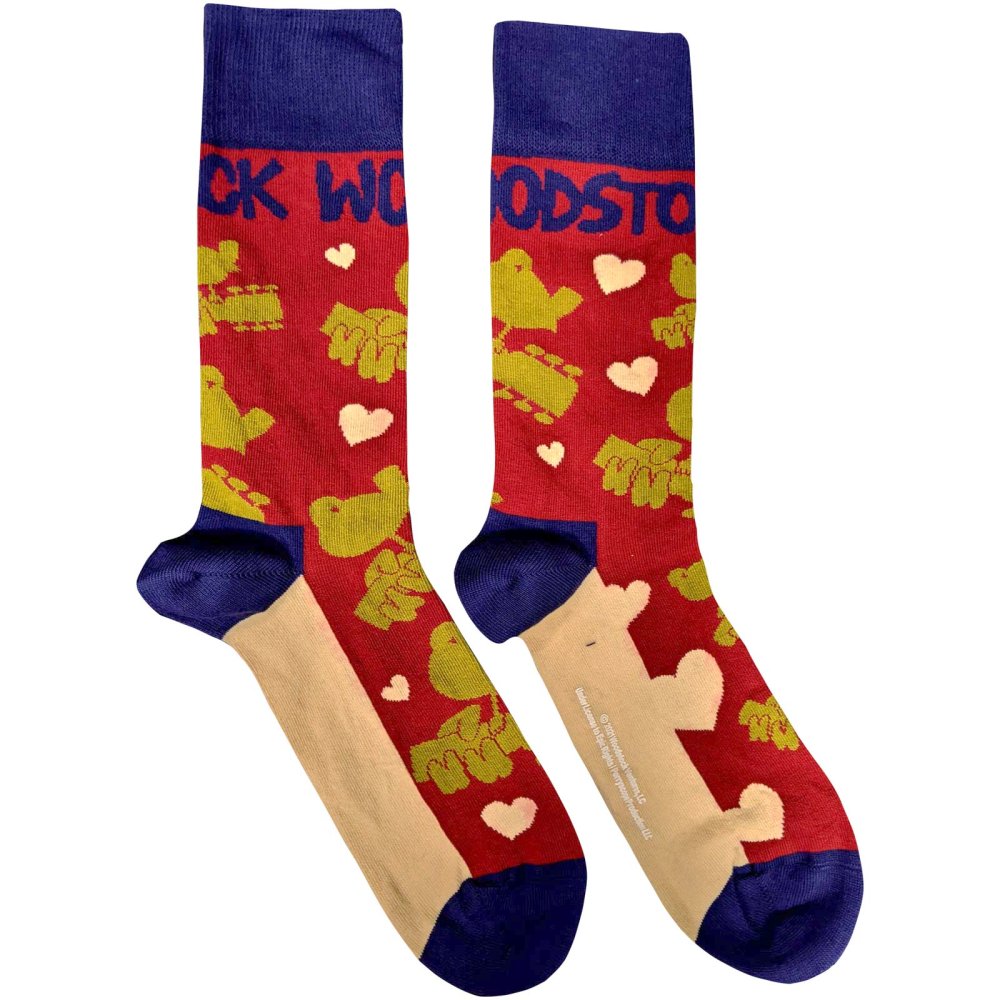 Woodstock - Birds & Hearts Chaussettes - EU 40-45 - Multicolore
